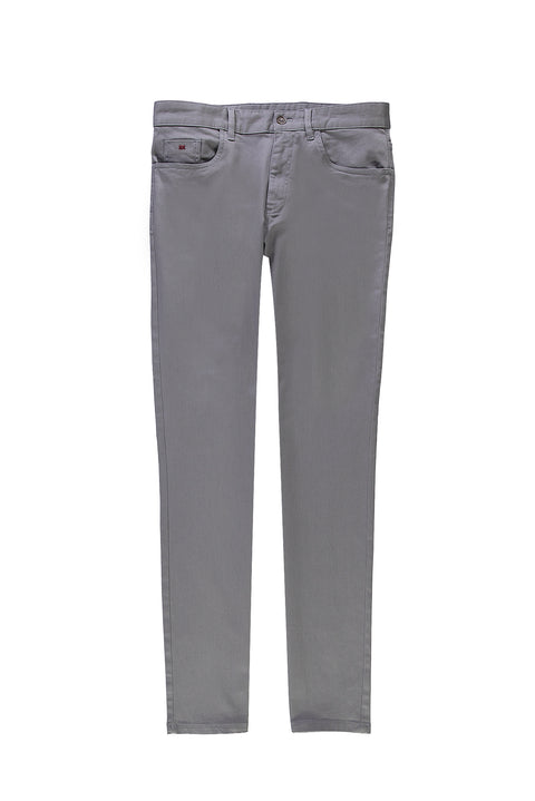 Medium Grey Slim Fit Stretch Canvas / Chino Trousers