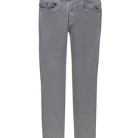Medium Grey Regular Fit Standard Cut Lycra Canvas / Chino Trousers