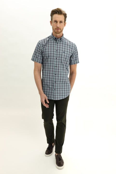 Medium Khaki Relaxed Fit Stretchy Canvas / Chino Trousers