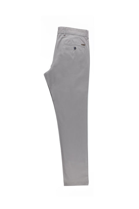 Mid Smoke Relaxed Fit Stretch Canvas / Chino Trousers