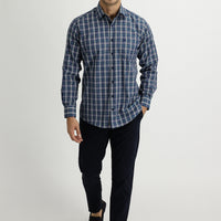Dark Navy Relaxed Fit Stretch Canvas / Chino Trousers