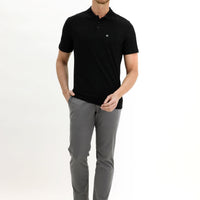 Mid Smoke Relaxed Fit Stretch Canvas / Chino Trousers