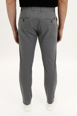  Orta Füme 6 Drop Regular Fit Standart Kesim Likralı Kanvas / Chino Pantolon