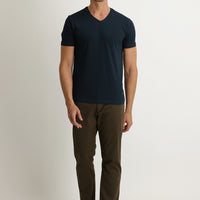 Medium Coffee Slim Fit Stretch Canvas / Chino Trousers