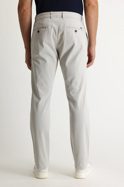 Stone Relaxed Fit Stretch Canvas / Chino Trousers