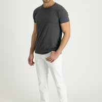 White Slim Fit Stretch Canvas / Chino Trousers