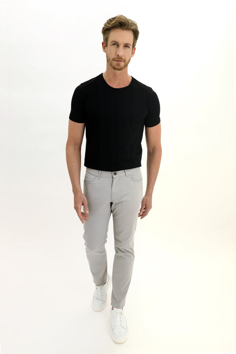 Stone Relaxed Fit Stretch Canvas / Chino Trousers