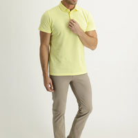 Light Mink Regular Fit Standard Cut Lycra Canvas / Chino Trousers