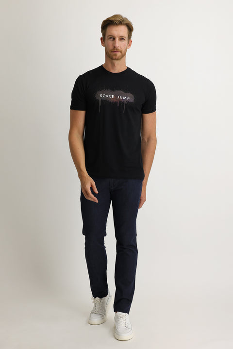 Aviator Blue Slim Fit Stretch Denim Look Trousers