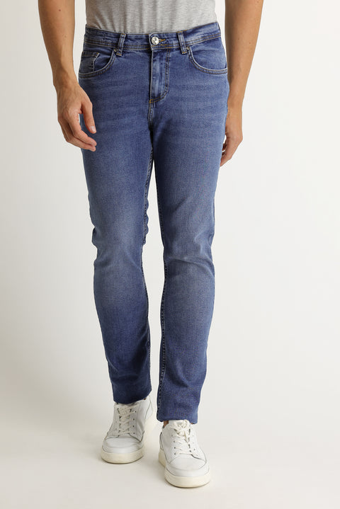Light Blue Slim Fit Stretch Denim Jeans