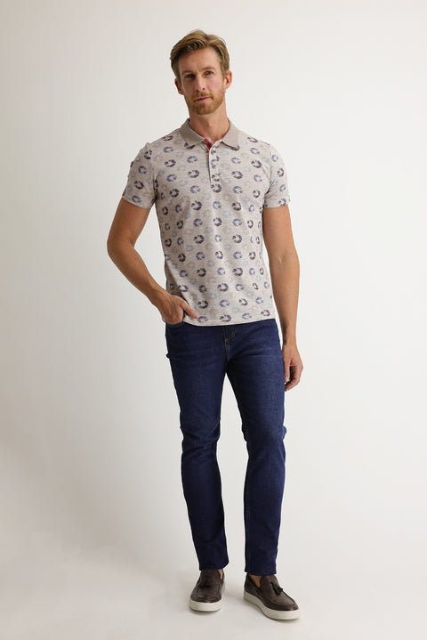 Dark Blue Regular Fit Standard Cut Lycra Denim Jeans