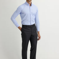 Medium Anthracite 4 Drop Relaxed Fit Lycra Classic Fabric Trousers