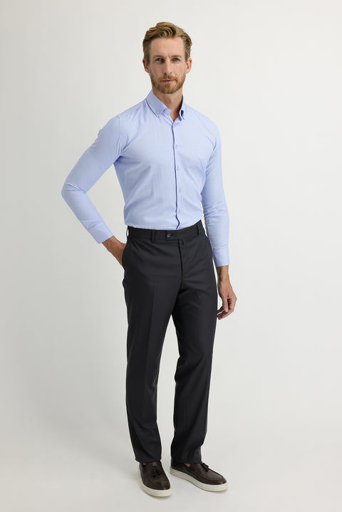 Medium Anthracite 4 Drop Relaxed Fit Lycra Classic Fabric Trousers