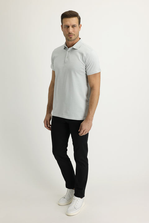 Black Slim Fit Stretch Canvas / Chino Trousers