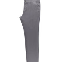 Medium Smoke Relaxed Fit Satin Lycra Canvas / Chino Trousers