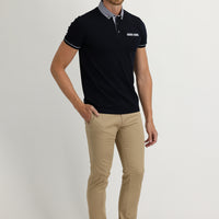 Camel Slim Fit Stretch Sateen Canvas / Chino Trousers