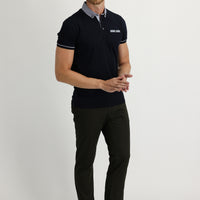 Medium Khaki Relaxed Fit Sateen Lycra Canvas / Chino Trousers