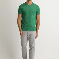 Light Grey Relaxed Fit Patterned Lycra Canvas / Chino Trousers