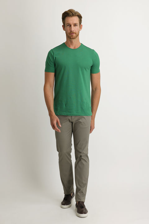 Open Khaki Relaxed Fit Stretchy Canvas / Chino Trousers