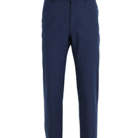 Mid Indigo Relaxed Fit Eyelet Lycra Canvas / Chino Trousers