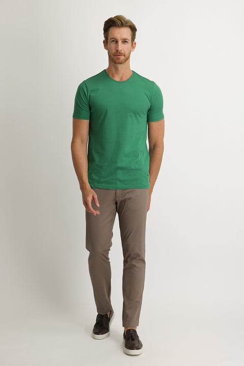Açık Vizon Slim Fit Dar Kesim Kuşgözü Likralı Kanvas / Chino Pantolon