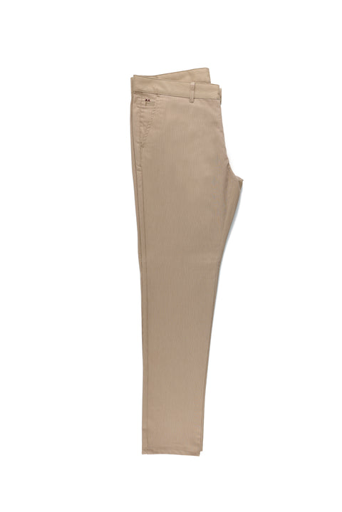 Dark Brown Regular Fit Standard Cut Lycra Canvas / Chino Pants