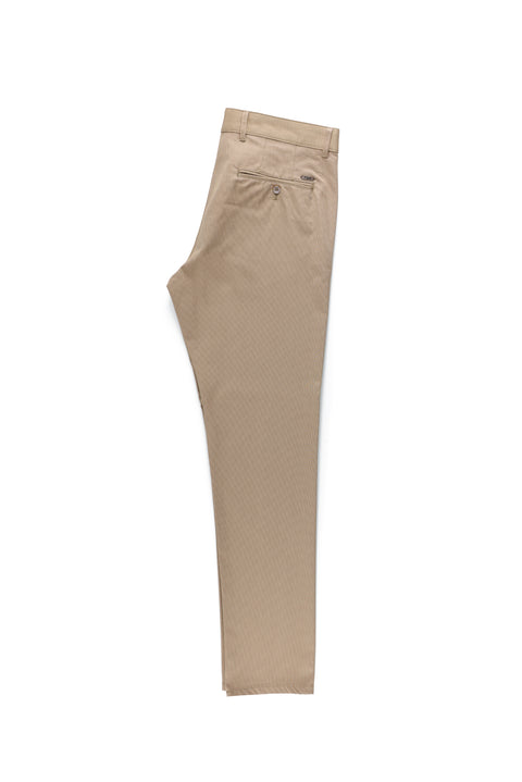Dark Brown Relaxed Fit Stretch Canvas / Chino Trousers