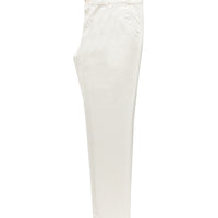 White Relaxed Fit Stretch Canvas / Chino Trousers
