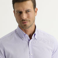 Lilac Long Sleeve Slim Fit Narrow Cut Oxford Shirt