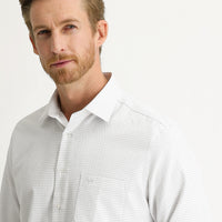 Black Long-Sleeve Classic Patterned Shirt