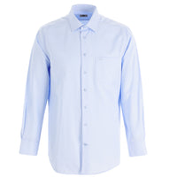 Light Blue Long-Sleeved Patterned Classic Shirt