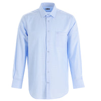 Light Blue Long-Sleeve Classic Patterned Shirt