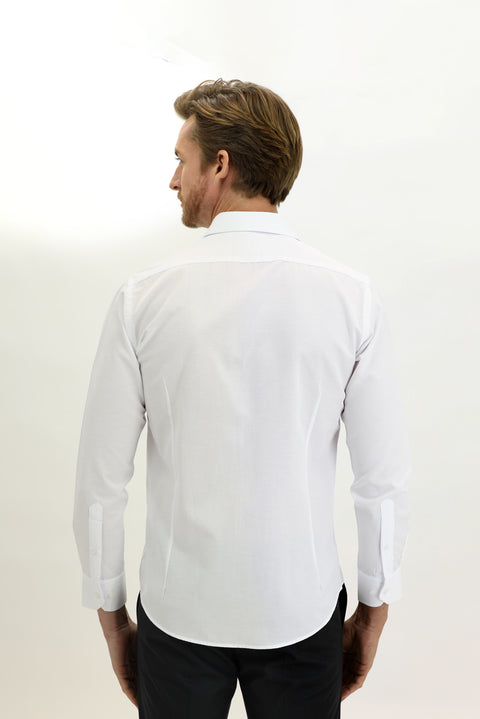 White Long-Sleeve Non-Iron Classic Shirt