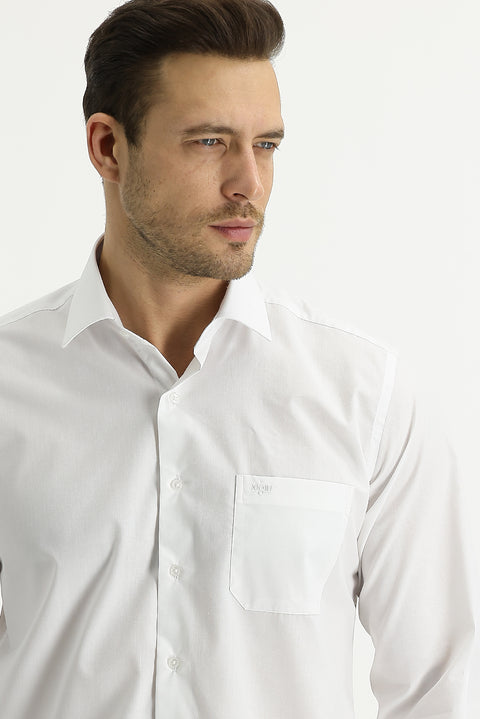 White Long-Sleeve Classic Shirt