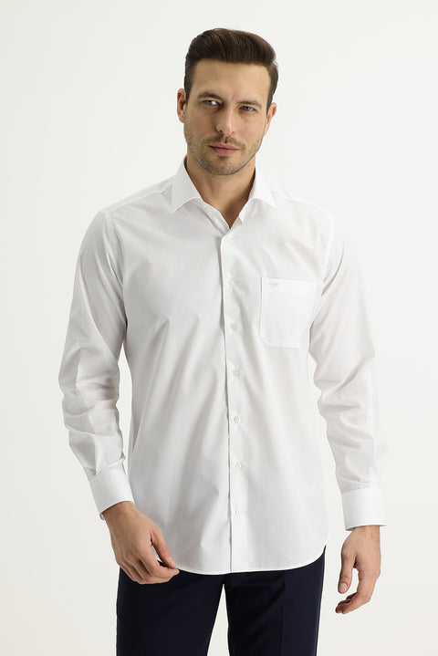 White Long-Sleeve Classic Shirt