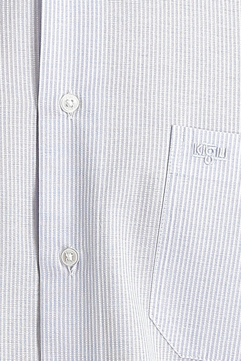 Light Blue Long Sleeve Classic Striped Shirt