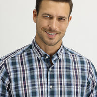 Grass Green Long Sleeve Regular Fit Plaid Shirt