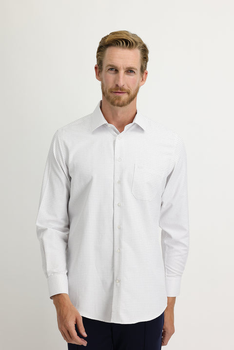 Light Burgundy Long Sleeve Regular Fit Plaid Shirt