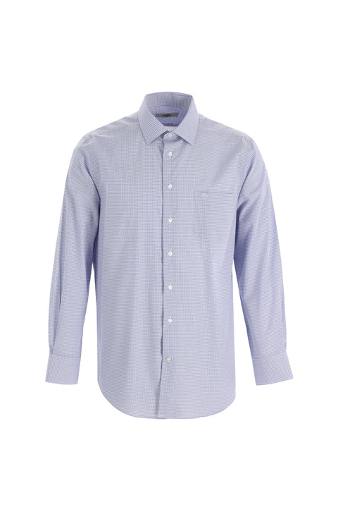 Dark Navy Long Sleeve Regular Fit Plaid Shirt