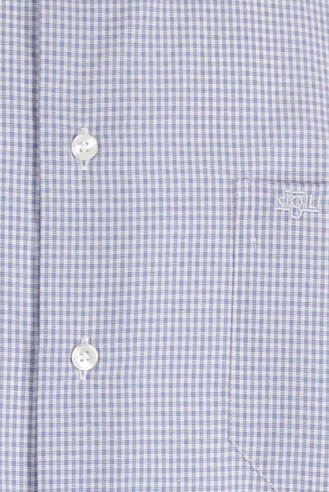 Dark Navy Long Sleeve Regular Fit Plaid Shirt