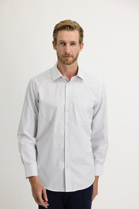 Medium Navy Long Sleeve Regular Fit Plaid Shirt