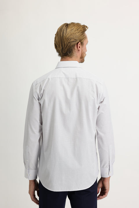 Medium Navy Long Sleeve Regular Fit Plaid Shirt