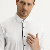White Wing Collar Classic Cotton Shirt
