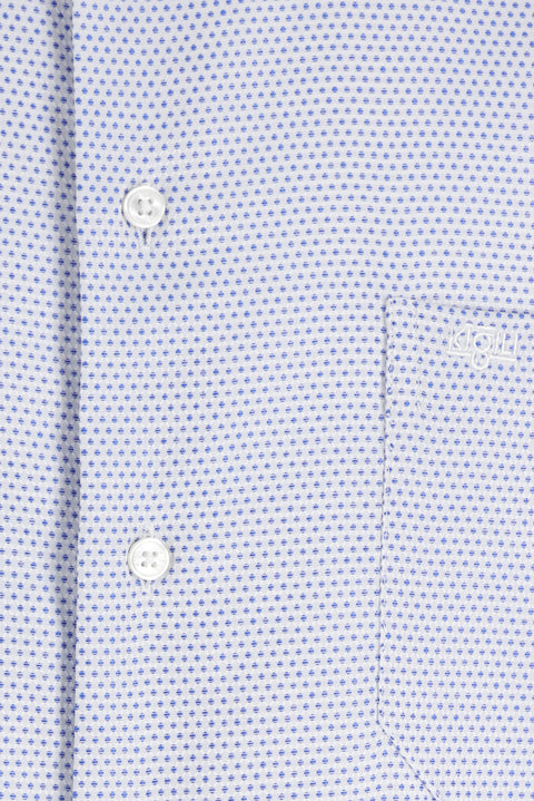 Medium Navy Short Sleeve Regular Fit Patterned Shirt