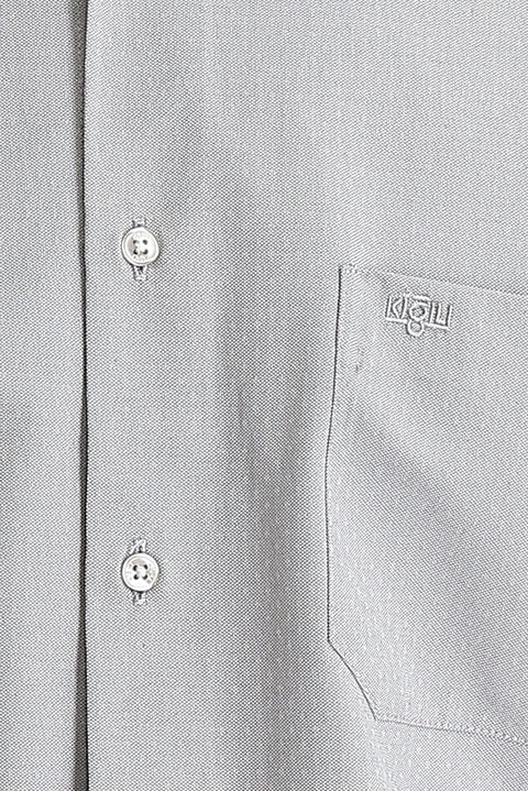 Medium Grey Short Sleeve Regular Fit Patterned Shirt