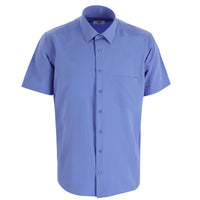 Blue Short-Sleeve Regular Fit Shirt