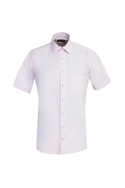 Toz Pembe Kısa Kol Regular Fit Gömlek