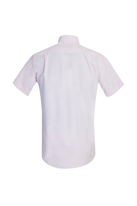 Toz Pembe Kısa Kol Regular Fit Gömlek