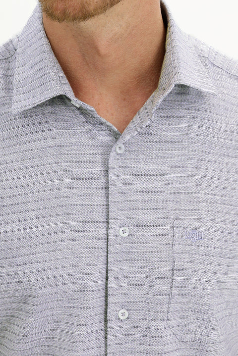 Light Black Short Sleeve Regular Fit Patterned Sport Shirt