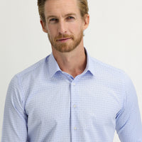 Light Blue Long Sleeve Slim Fit Patterned Shirt
